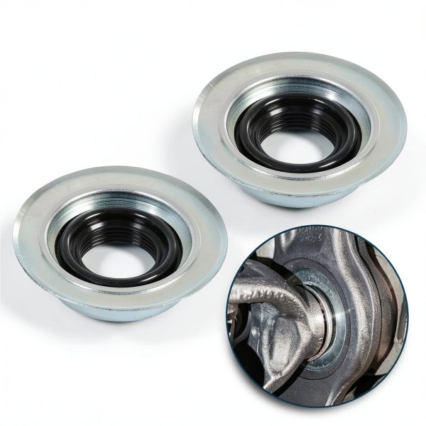 RALZAOTO Front Axle Seal & Greaseable U Joint Kit for Ford F250/F350-5