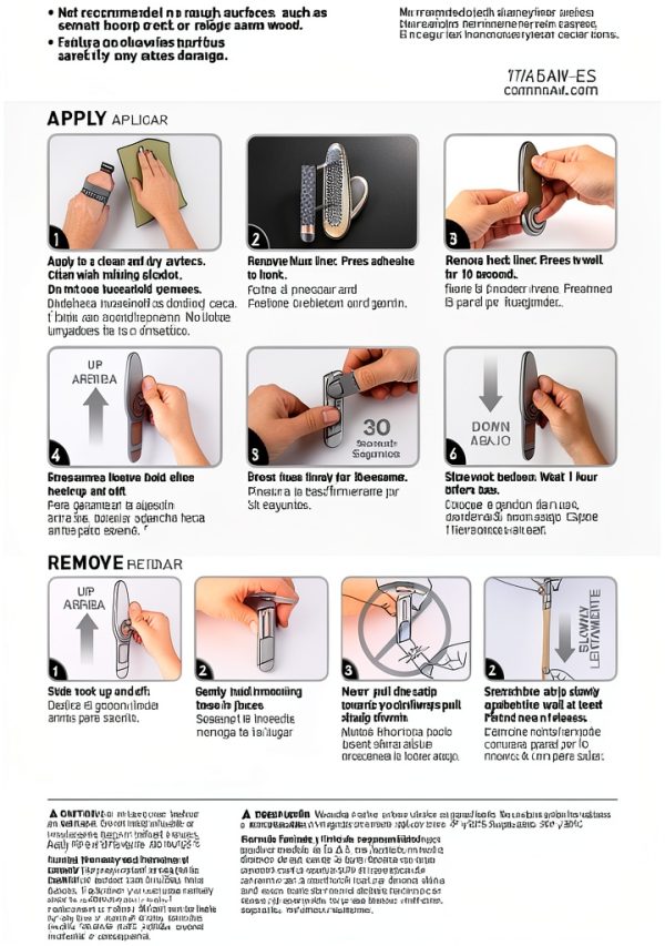 Command Bath Water-Resistant Adhesive Refill Strips White-6