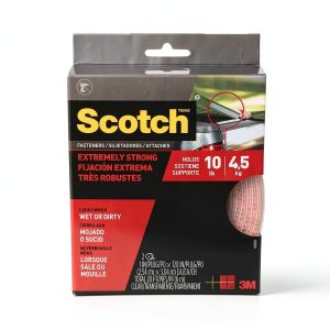 Scotch Extreme Fasteners 1" x 10' Clear Hook & Loop Strips Moon 2‑Roll-0
